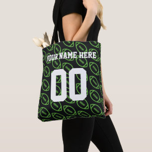 Sac fourre-tout sportif de football vert personnal