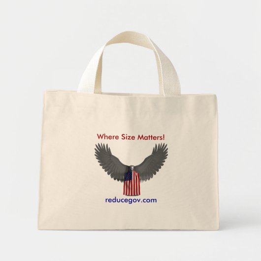 Sac fourre-tout sur blanc, où la taille compte ! (Devant)