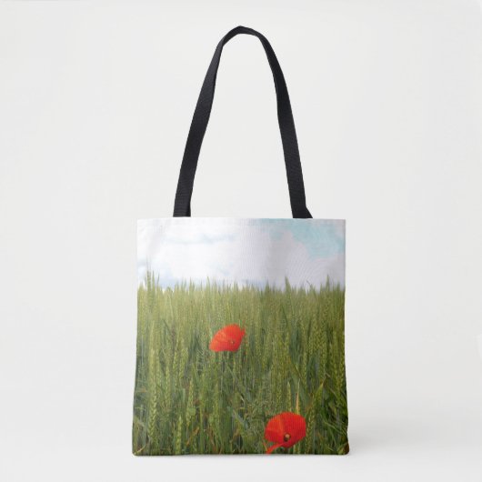 Sac fourre-tout sur-impression dans un champ de bl (Devant)