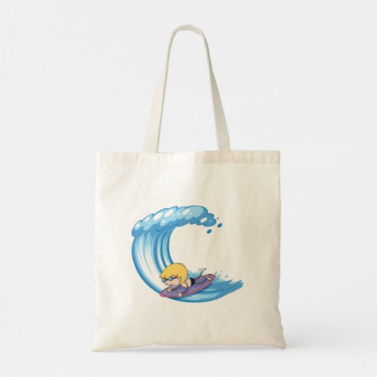 Sac fourre-tout surf Boy Blue Wave (Dos)