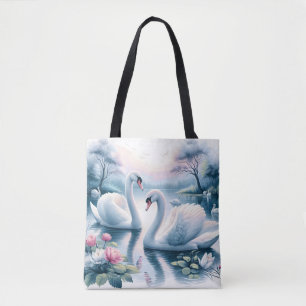 Sac fourre-tout - Swans dans un étang de Lily