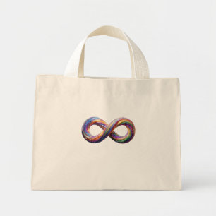 Sac fourre-tout symbole d'infini arc-en-ciel color