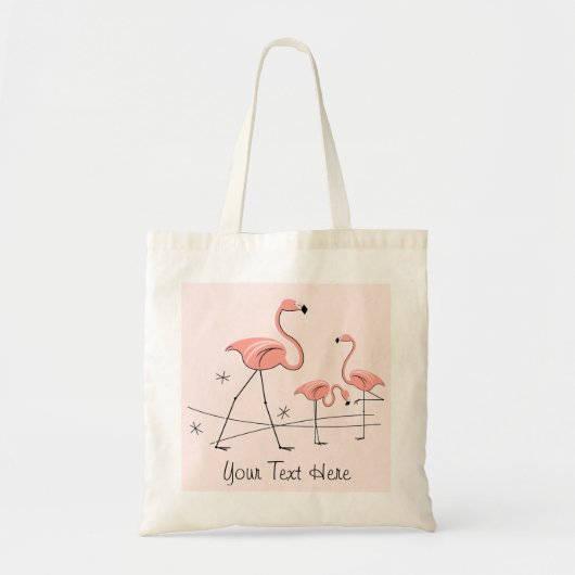 sac fourre-tout "Texte" Flamant rose rose Trio 2 (Devant)