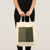 Sac fourre-tout texturé vert mousse à deux tons - (Devant (produit))
