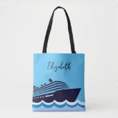 Sac fourre-tout thème Croisière bleue (Devant)