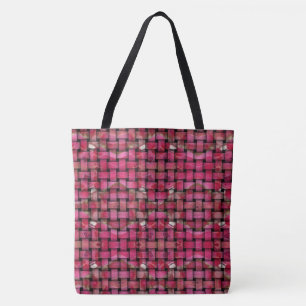 Sac fourre-tout tissé rouge