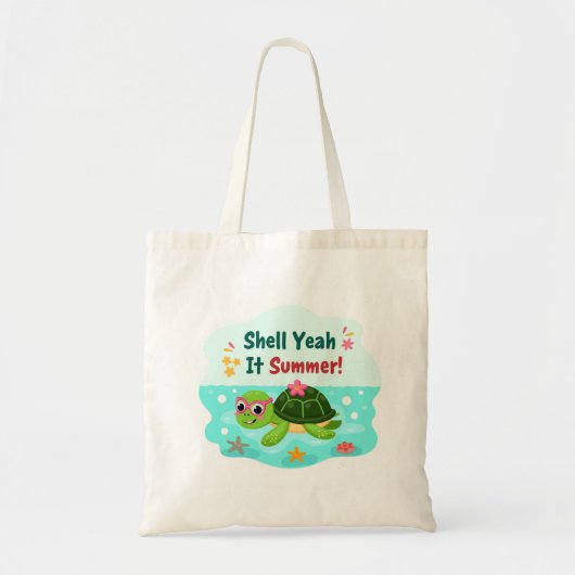 Sac fourre-tout tortue d'été Shell Yeah (Devant)