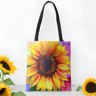 Sac fourre-tout tournesol brillant et coloré