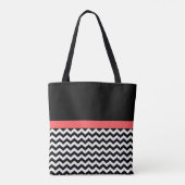 Sac fourre-tout tout-en-impression Chevron noir/bl (Dos)