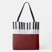 Sac fourre-tout tout-en-un Piano moderne avec nom (Dos)