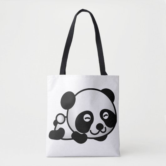 Sac fourre-tout tout imprimé. Panda. (Devant)