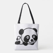 Sac fourre-tout tout imprimé. Panda. (Dos)