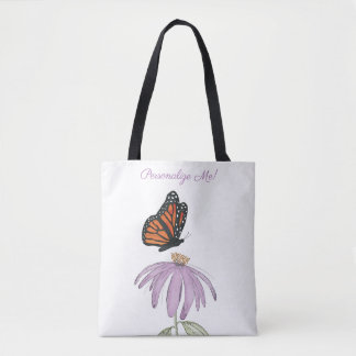 Sac fourre-tout tout-imprimé papillon sur fleur co