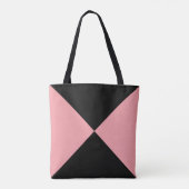 Sac fourre-tout triangle abstrait noir et rose cor (Dos)