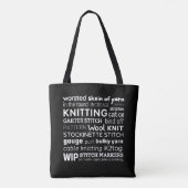 Sac fourre-tout tricot | Collage de mots de Knitte (Dos)