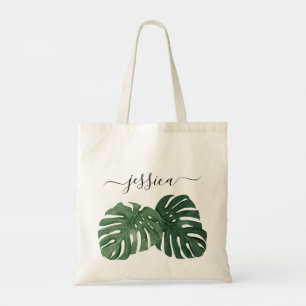 Sac fourre-tout Tropical Monstera élégant