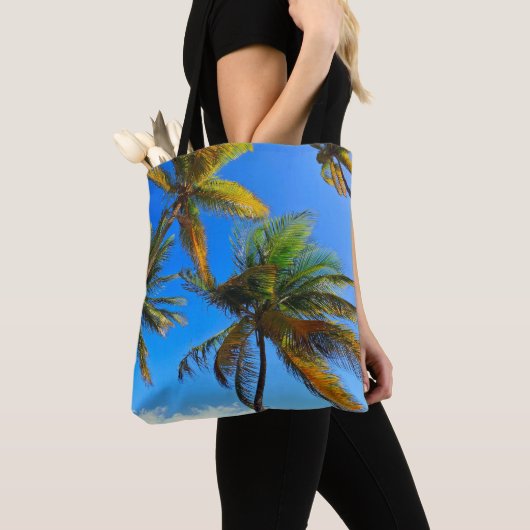 Sac fourre-tout Tropical Palm Tree - Vibes côtière (De près)