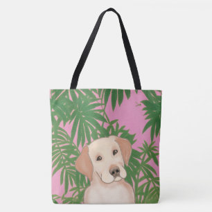 Sac fourre-tout tropical rose avec Laboratoire Jau