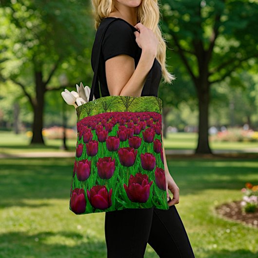 Sac fourre-tout Tulipes Marron