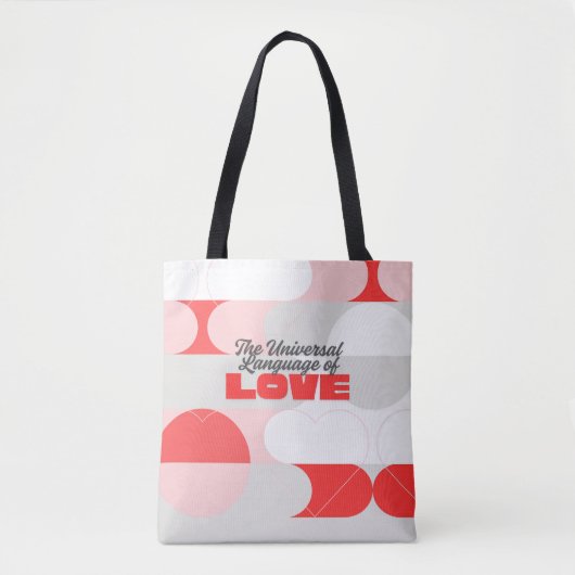 Sac fourre-tout TULOL rouge rose blanc (Devant)