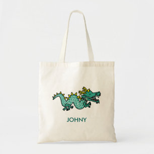 Sac fourre-tout Turquoise de dragon vert personnal