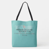 Sac fourre-tout Turquoise du devis de vie missionn (Dos)