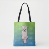 Sac fourre-tout turquoise Kitty assis (Devant)