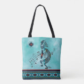 Sac fourre-tout Turquoise Kokopelli (Dos)