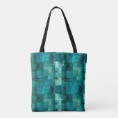 Sac fourre-tout Turquoise monochromatique Abstrait (Dos)