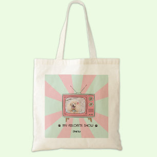 Sac fourre-tout TV rétro personnalisé avec photo e