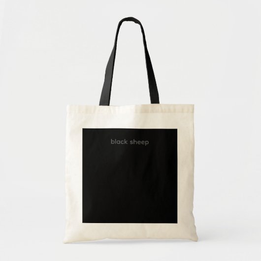 Sac fourre-tout typographique Black Sheep (Devant)