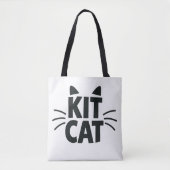 Sac fourre-tout typographique Kit Cat (Devant)