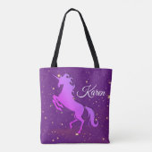 Sac fourre-tout Unicorne violet d'élevage personna (Dos)