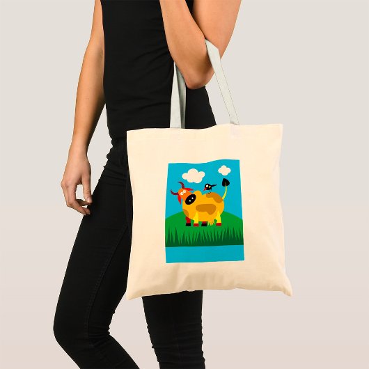 Sac fourre-tout Vache Et Oiseau Noir