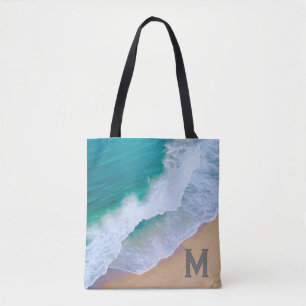 Sac fourre-tout vague d'océan surf design monogram