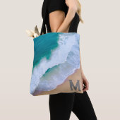 Sac fourre-tout vague d'océan surf design monogram (De près)