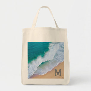 Sac fourre-tout vague d'océan surf design monogram