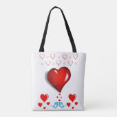 Sac fourre-tout valentines jour amour coeur (Dos)
