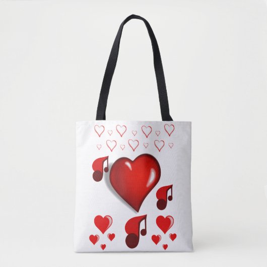 Sac fourre-tout valentines jour amour coeur (Devant)