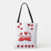 Sac fourre-tout valentines jour amour coeur (Dos)