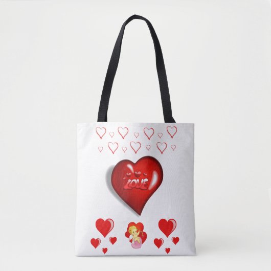 Sac fourre-tout valentines jour amour coeur (Devant)