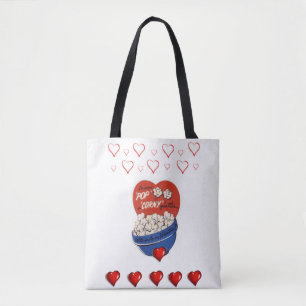 Sac fourre-tout valentines jour amour coeur