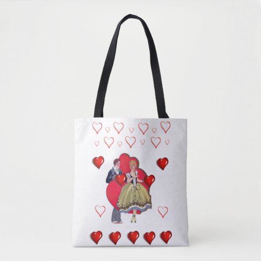 Sac fourre-tout valentines jour amour coeur (Devant)