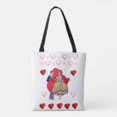Sac fourre-tout valentines jour amour coeur (Dos)