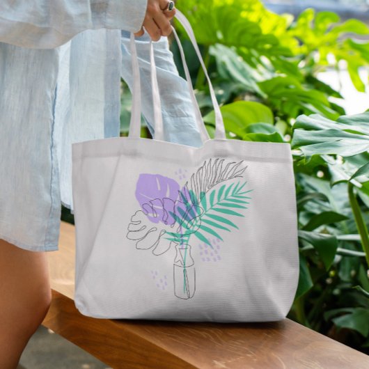 Sac fourre-tout Vase ligne continue