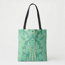 Sac fourre-tout vert Art nouveau