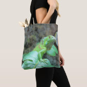 Sac fourre-tout vert d'iguane (De près)
