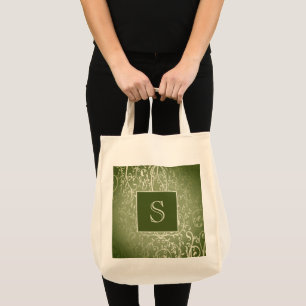 Sac fourre-tout vert Élégant de Monogramme