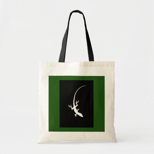 Sac fourre-tout vert et noir à lézard (Devant)