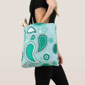 sac fourre-tout vert paisley (De près)